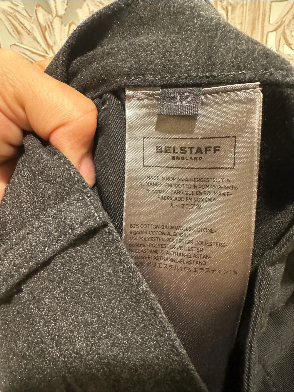 Belstaff charcoal wool Cargo Trousers with Utility Pockets